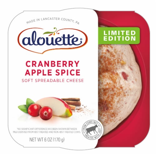 Alouette Cranberry Apple Spice Soft Spreadable Cheese Perspective: front