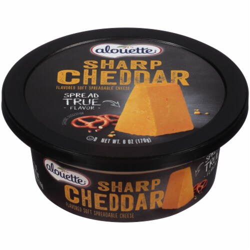 Alouette Sharp Cheddar Soft Spreadable Cheese Perspective: front
