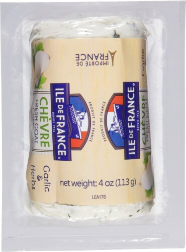 ILE DE FRANCE® Chevre Garlic & Herbs Fresh Goat Cheese Perspective: front
