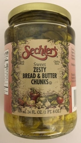 Sechler S Zesty Bread Butter Chunks Pickles 24 Fl Oz Kroger