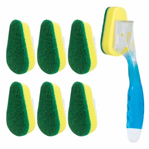 Heavy-duty Dish-washing Stick Sponge, Dish-washing Sponge With Handle,  Non-scratching And Reusable