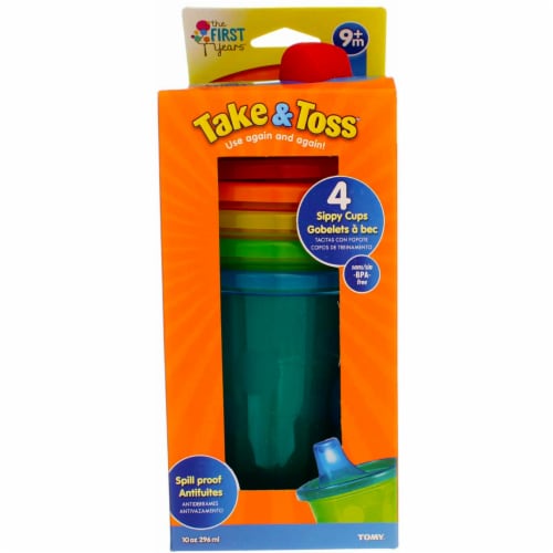 The First Years Take & Toss Spill Proof Cups 4 Count Perspective: front