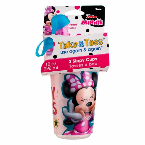 The First Years Disney Take & Toss Minnie Mouse Sippy Perspective: front