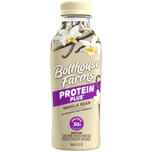 Bolthouse Farms® Vanilla Bean Protein Plus Shake Perspective: front