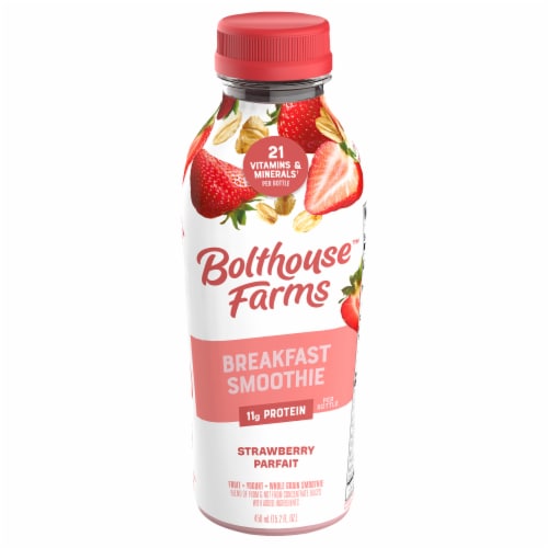 Bolthouse Farms Strawberry Parfait Breakfast Smoothie Perspective: front