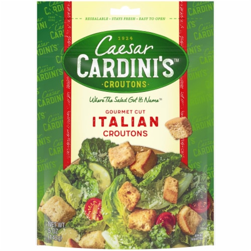 Cardini's Gourmet Cut Italian Croutons Perspective: front