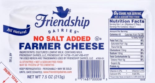 Friendship Farmers Cheese Perspective: front