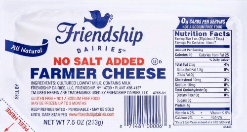 Friendship Farmers Cheese Perspective: front