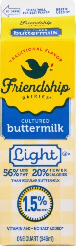 Friendship Dairies Cultured Buttermilk Perspective: front