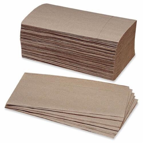 4940911 9.25 in. Folded Paper Towels Kraft Perspective: front