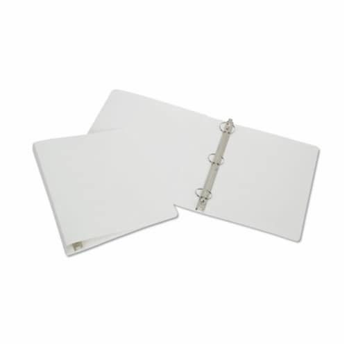 Ability One NSN 1 in. 3Ring Flexible Poly Binder, White, 1 Kroger