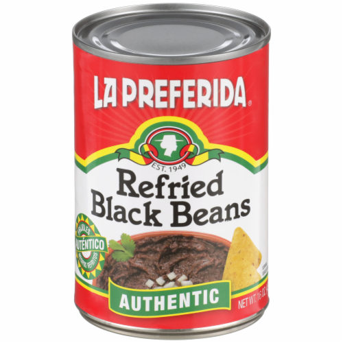 La Preferida Authentic Refried Black Beans Perspective: front
