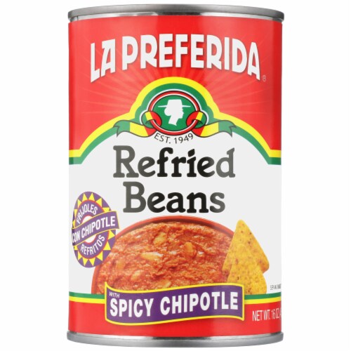 La Preferida® Refried Beans with Spicy Chipotle Perspective: front