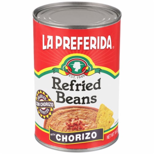 La Preferida® Refried Beans with Chorizo Perspective: front