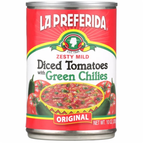 La Preferida® Zesty Mild Diced Tomatoes With Green Chiles Perspective: front