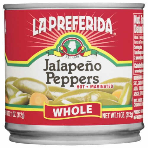 La Preferida® Hot Marinated Whole Jalapeno Peppers Perspective: front