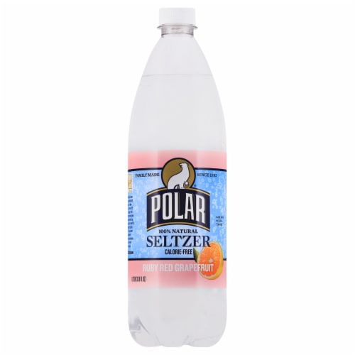 Polar® Ruby Red Grapefruit Flavored Seltzer Bottled Water Perspective: front