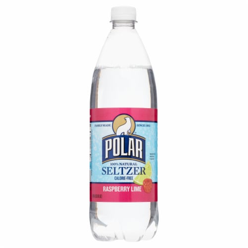 Polar® Raspberry Lime Flavored Seltzer Bottled Water Perspective: front