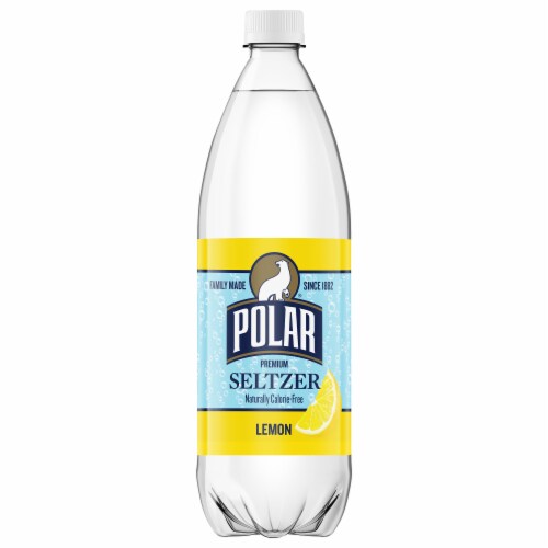 Polar® Lemon Seltzer Water Bottle Perspective: front