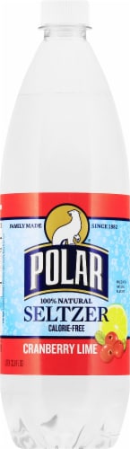 Polar® Cranberry Lime Flavored Seltzer Bottled Water Perspective: front