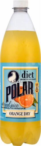 Polar Diet Orange Dry Sparkling Beverage Perspective: front