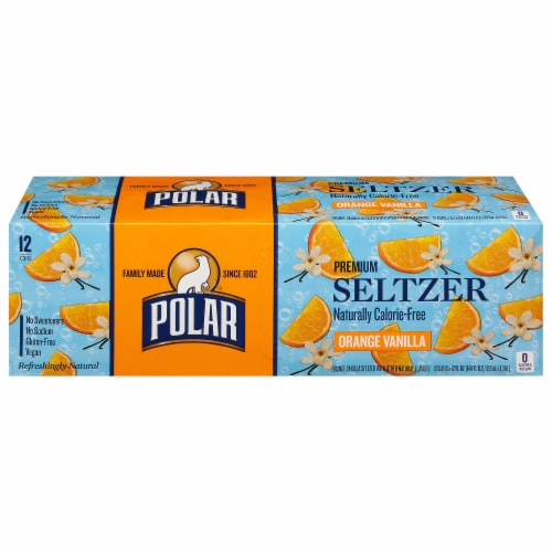 Polar® Orange Vanilla Flavored Seltzer Water Cans