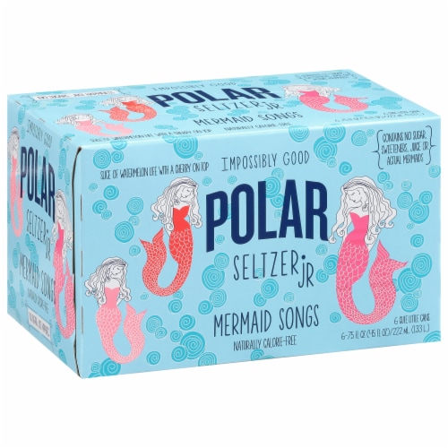 Polar® Mermaid Songs Flavored Seltzer Water Mini Cans Perspective: front