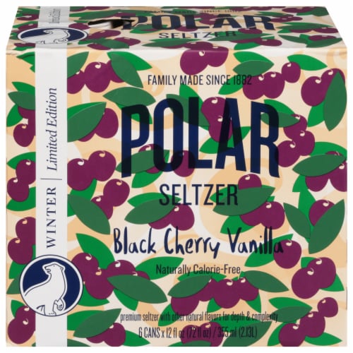 Polar Black Cherry Vanilla Seltzer Perspective: front