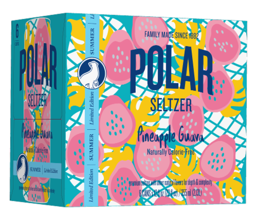Polar Limited Edition Pineapple Guava Summer Hard Seltzer Perspective: front