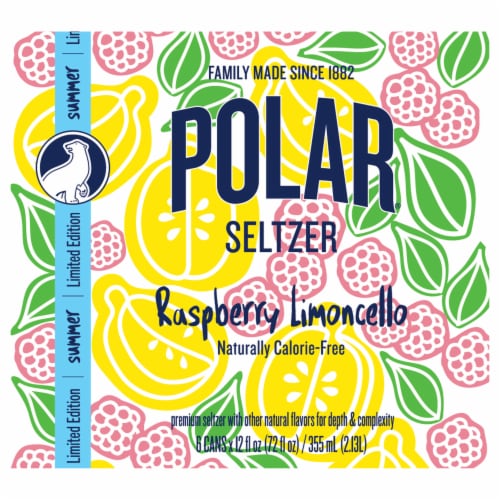 Polar® Raspberry Lemoncello Seltzer Perspective: front