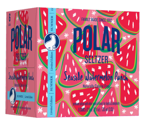 Polar Seaside Watermelon Punch Seltzer Perspective: front