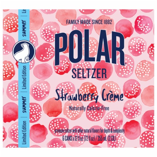 Polar® Strawberry Creme Seltzer Pack Perspective: front