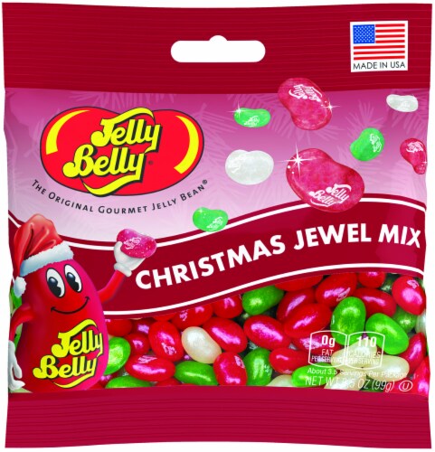 Jelly Belly® Christmas Jewel Jelly Bean Mix Grab & Go Bag Perspective: front