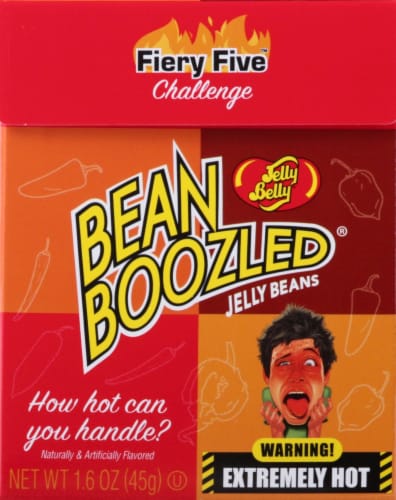 Jelly Belly BeanBoozled Fiery Five Jellybeans Perspective: front