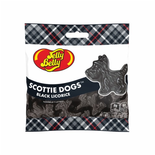 Jelly Belly Black Licorice Scottie Dogs Perspective: front