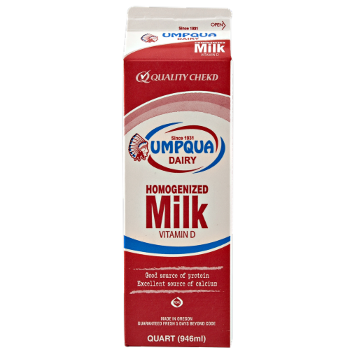Umpqua Dairy Homogenized Milk Perspective: front