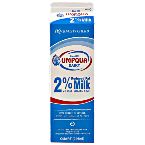 Umpqua Dairy 2% Milk Perspective: front