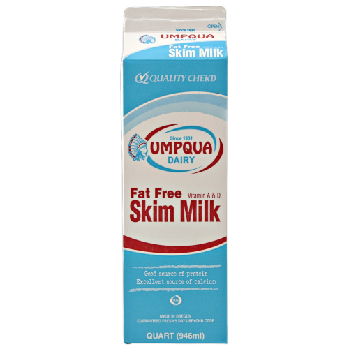 Umpqua Fat Free Skim Milk Perspective: front
