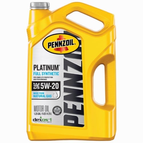 Pennzoil® Platinum 5W-20 SAE Full Synthetic Motor Oil Perspective: front