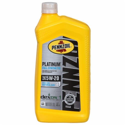 Pennzoil® Platinum® 5W-20 SAE Full Synthetic Motor Oil Perspective: front