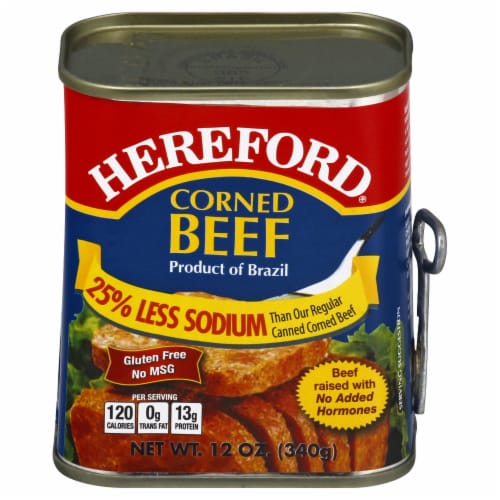Hereford Reduced Sodium Corned Beef Perspective: front