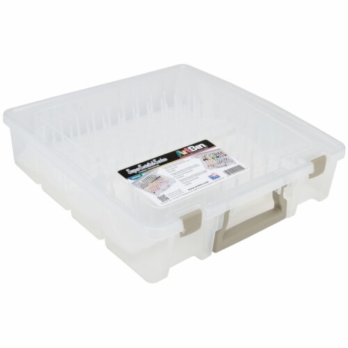 ArtBin Super Satchel Box W/Removable Thread Trays-15 X14 X3.5 Translucent,  1 count - Baker's