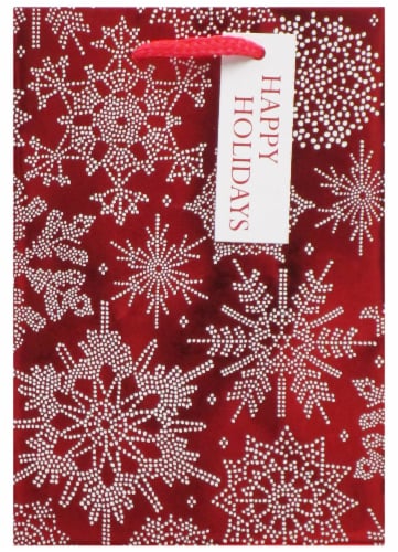 Christmas Holiday Gift Bag - Whimsical Snowflake Perspective: front