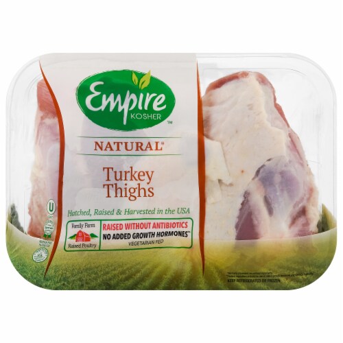 Empire Kosher Natural Turkey Thighs Perspective: front