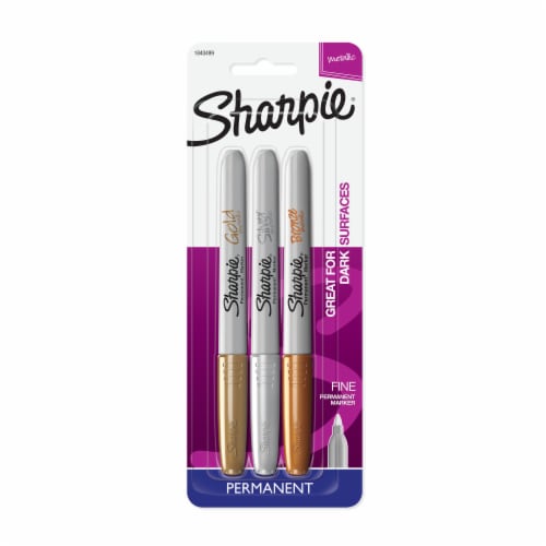 Sharpie® Metallic Marker 3 Pack Perspective: front