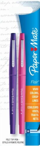 Paper Mate® Flair Medium Point Felt Tip Pen - 2 Pack - Purple/Pink Perspective: front