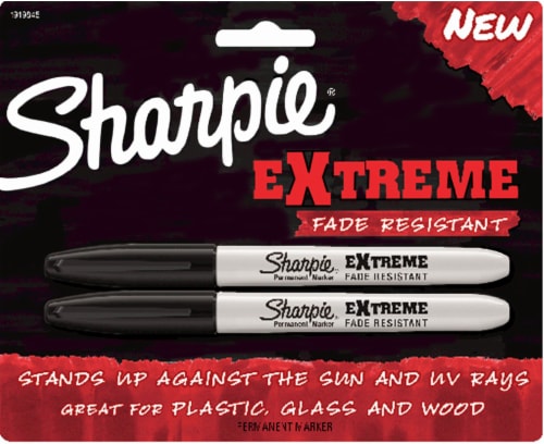 Sharpie Black Extreme Fade Resistant Permanent Markers Perspective: front