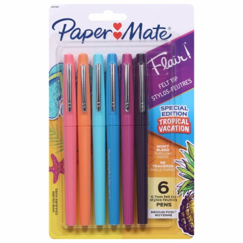 Paper Mate Flair Medium Felt Tip Set of 12 Tropical Vacation