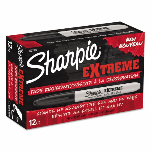 Sharpie Permanent Marker,Black,Fine,PK12 1927432 Perspective: front