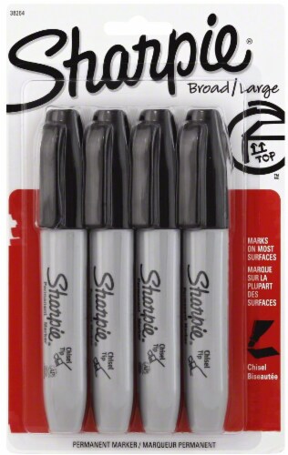 Sharpie® Chisel Tip Permanent Marker - 4 Count Perspective: front